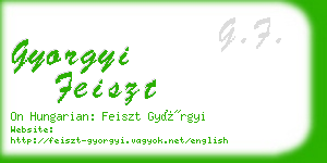 gyorgyi feiszt business card